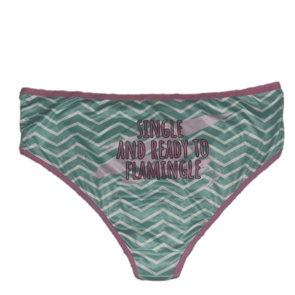 Sassy Panty, Single and Ready to Flamingle, Flamingo Panty, Size 2X.